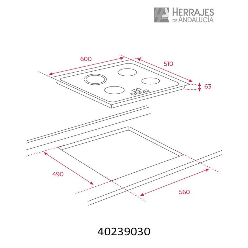 Placa Vitrocerámica Teka TZ PRO 6315 – 60 cm | Herrajes de Andalucía