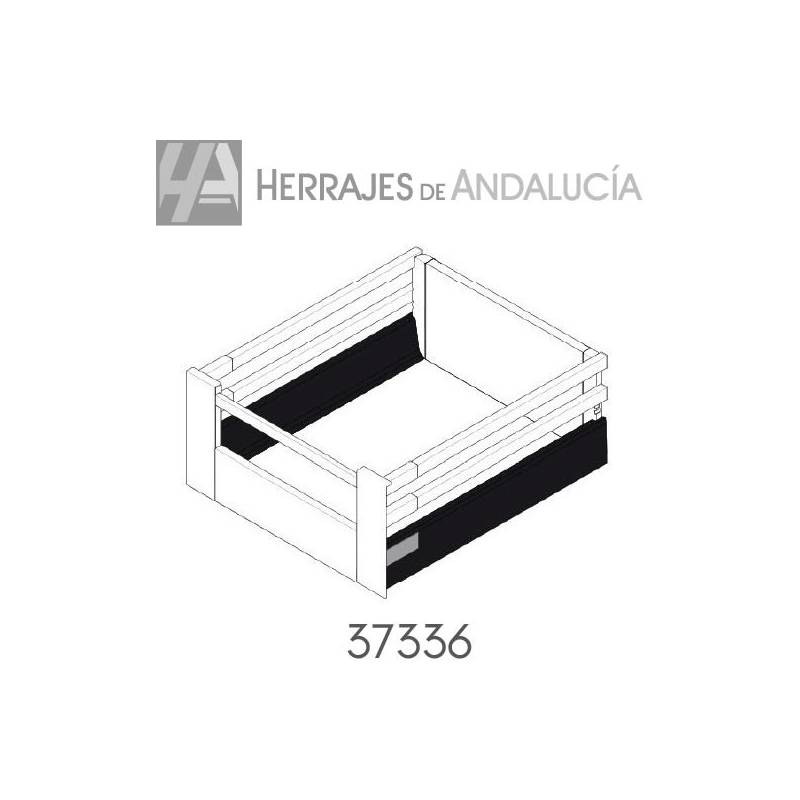 Guías PUSH gris 500 mm 35 kg HI-PLUS para cajón-Herrajes de Andalucía