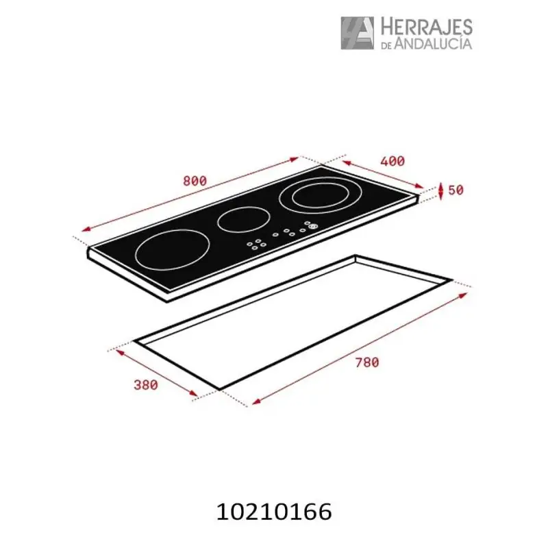 Placa de inducción 3 fuegos Teka-Herrajes de Andalucía