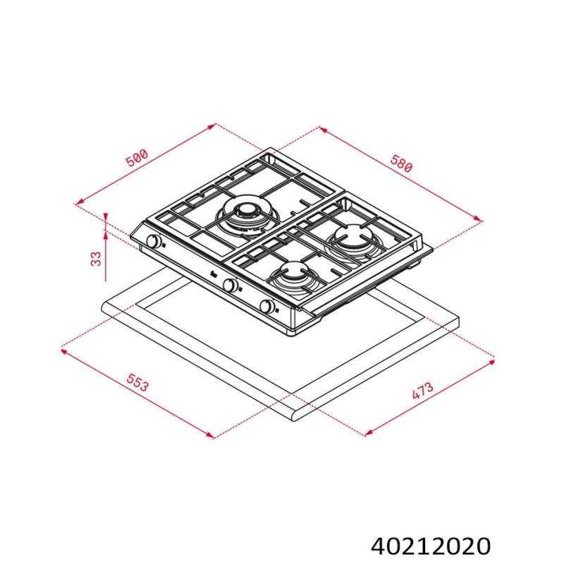 Cocina Gas 3 fuegos Teka-Herrajes de Andalucía