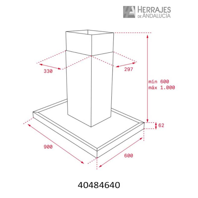 Campana TEKA DH2 Isla 90 cm acero inox | Herrajes de Andalucía