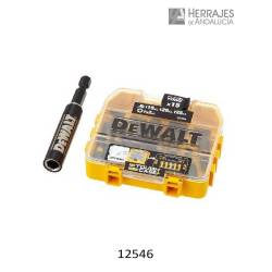 Juego 15 puntas dewalt  + guia magnetica marca dewalt