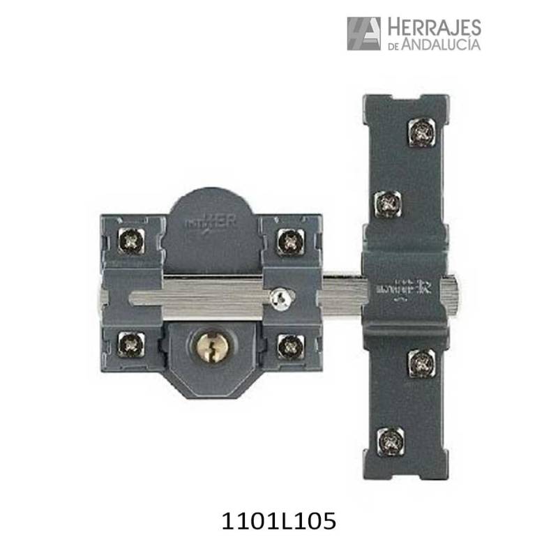 Cerrojo sobreponer 105mm bombillo 50mm-Herrajes de Andalucía