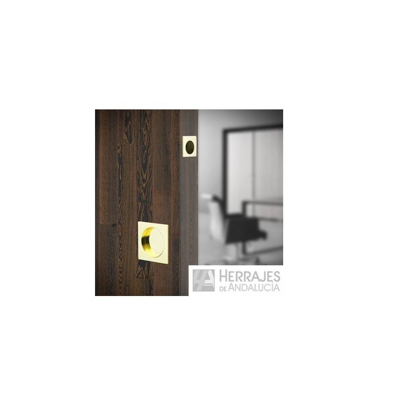 Kit Puerta Corredera Tirador y Dedal Cromo | Herrajes de Andalucía