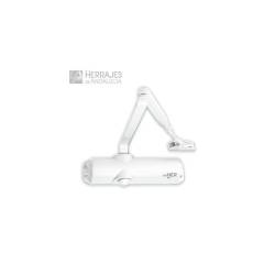 CIERRAPUERTAS REGULABLE BRAZO CON RETEN. RF BLANCO CTB69CRBL