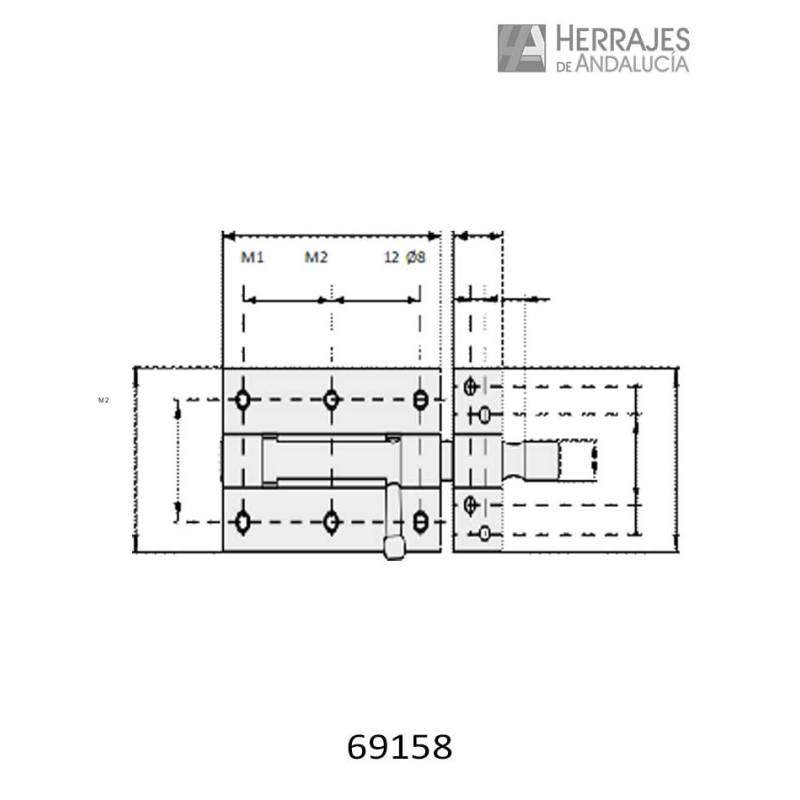 Pasador 455/120 100mm bricomatado | Herrajes de Andalucía