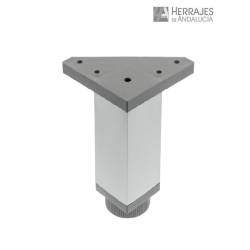 Pata cuadrada aluminio 60 mm regulable – Herrajes de Andalucía