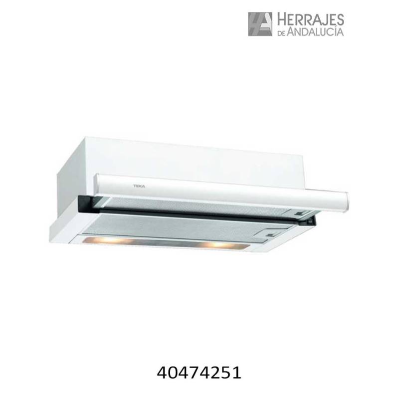 Campana extractora extensible modelo TL 6310 en blanco.