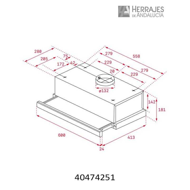 Campana extensible 6310 blanca – Herrajes de Andalucía