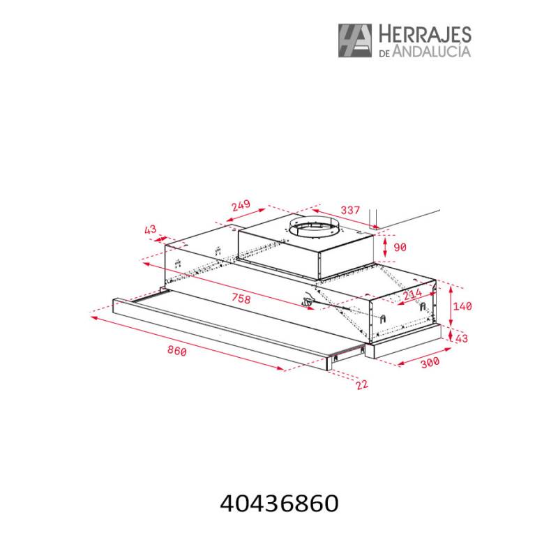 Campana Teka inox 90 cm con motor ECOPOWER | Herrajes de Andalucía