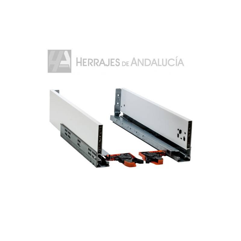 Guías cajón S-Line 500mm blanco | Herrajes de Andalucía