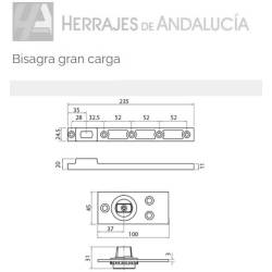 Perno superior con rodamiento bisagra pivotante gran carga