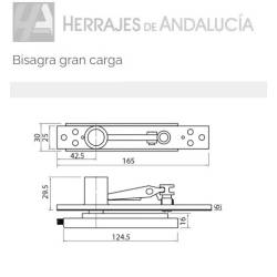 Perno superior con rodamiento bisagra pivotante gran carga