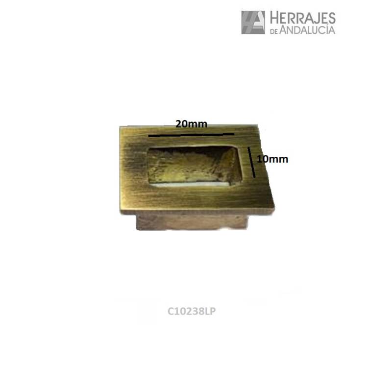 Casquillo Cuero Bronce Suelo 20x10 | Herrajes Andalucía
