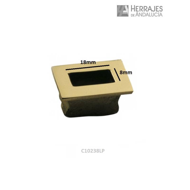 Casquillos Puertas 18x8 mm Latón Brillo | Herrajes de Andalucía