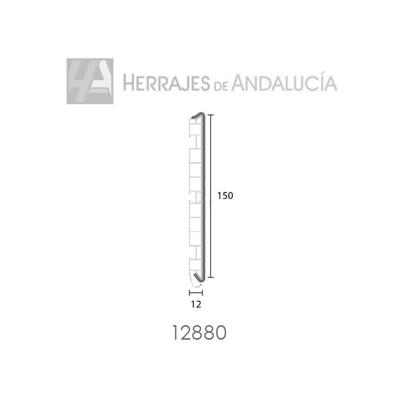 Zócalo modelo 150 PVC blanco 3,95 m | Herrajes de Andalucía