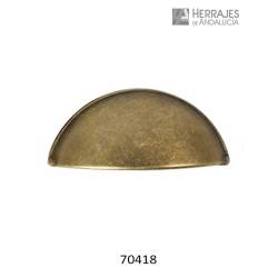 Asa concha mueble 78 mm cuero vibro | Herrajes de Andalucía