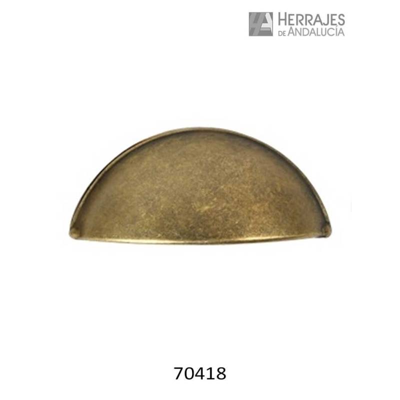 Asa concha mueble 78 mm cuero vibro | Herrajes de Andalucía