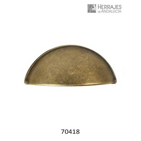 Asa concha mueble 78 mm cuero vibro | Herrajes de Andalucía