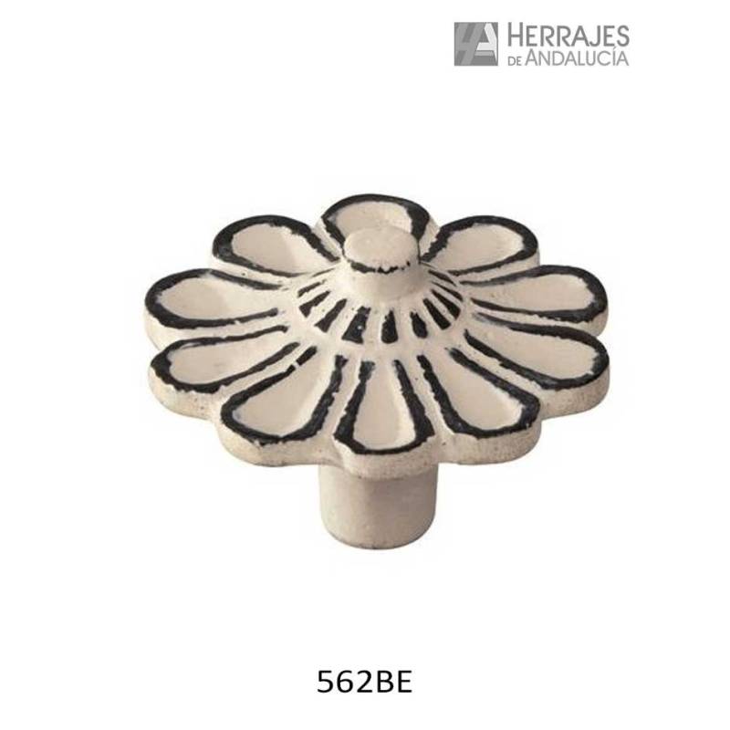 Pomo Mueble Hierro Forjado Ø47 mm Patine Beige | Herrajes de Andalucía