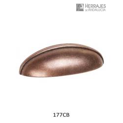 Tirador ASA Concha cobre viejo 64 mm | Herrajes de Andalucía