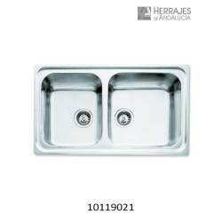 Fregadero encastrado classic 2c86 rev sf acero inoxidable 86x50cm