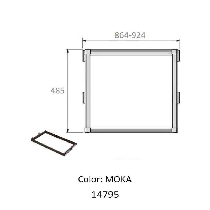 Marco Base extraíble 900mm Moka | Herrajes de Andalucía