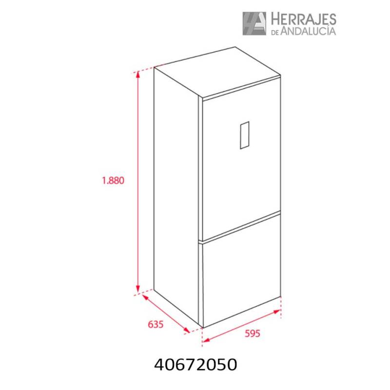 Frigorífico Combi No Frost Total de 188cm | Herrajes de Andalucía