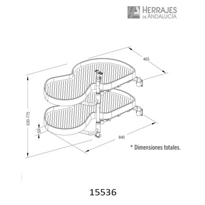 Bandeja Riñón Blanca - Herrajes de Andalucía