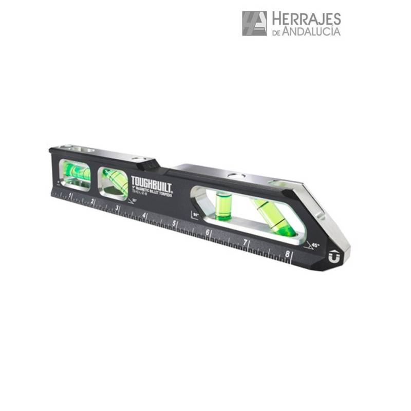 Nivel torpedo 23 cm ToughBuilt magnético | Herrajes de Andalucía
