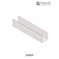 Perfil U modelo R9003 color blanco 3 metros | Herrajes de Andalucía
