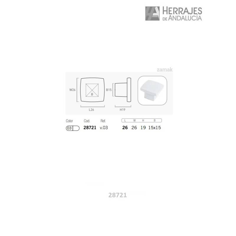 Tirador de mueble blanco mate 26 mm – Herrajes de Andalucía