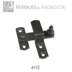 Aldabilla Contraventana Negro 60x46mm | Herrajes de Andalucía