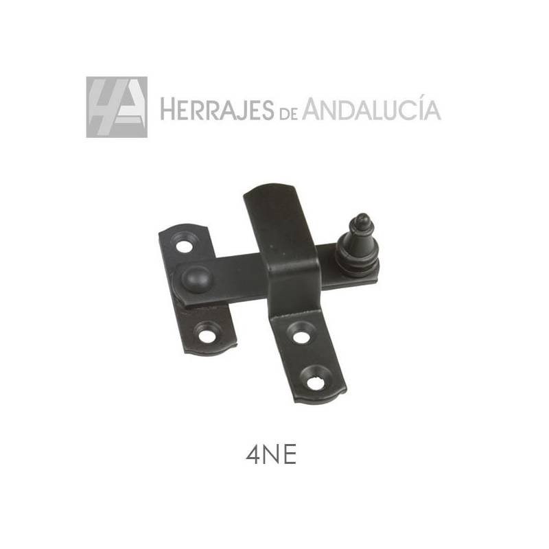 Aldabilla Contraventana Negro 60x46mm | Herrajes de Andalucía