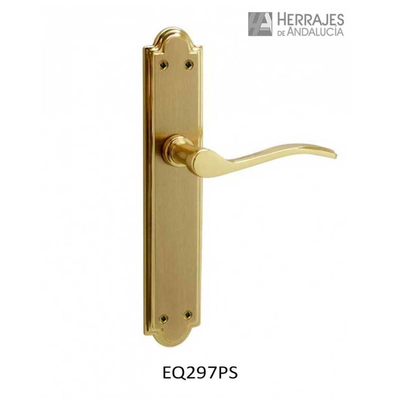 Juego Manivela Modelo EQ297 con placa en pulido satinado