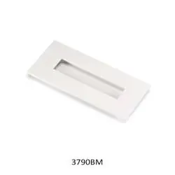 Placa Embutir Tirador 155x73 mm Blanco | Herrajes de Andalucía