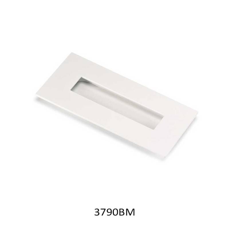 Placa Embutir Tirador 155x73 mm Blanco | Herrajes de Andalucía
