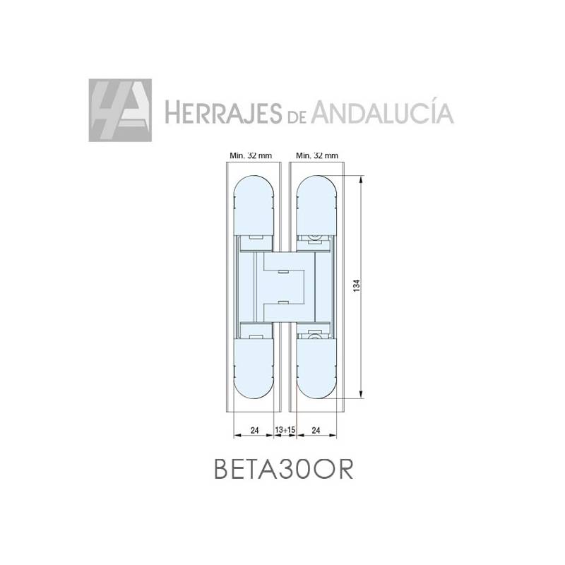 Bisagra Oculta BETA 30OR Oro 70 kg | Herrajes de Andalucía