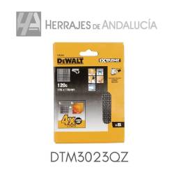 Lija malla 1/4 hoja con 5 unidades  grano 120 marca dewalt