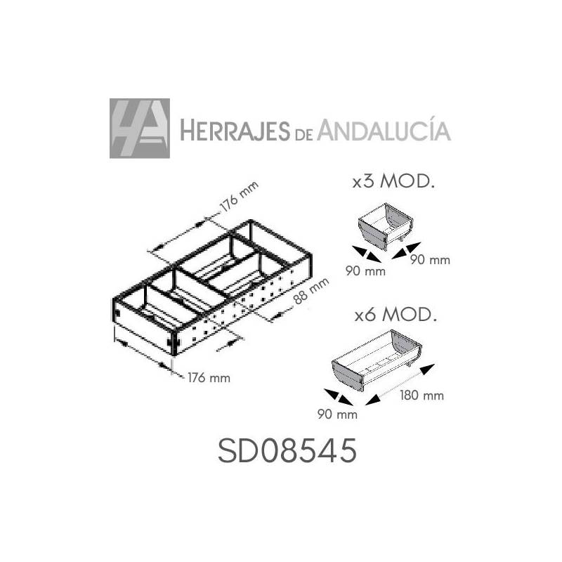 Cubertero Ajustable y Modular | Herrajes de Andalucía