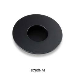 Placa redonda mueble Round 70mm negra | Herrajes de Andalucía