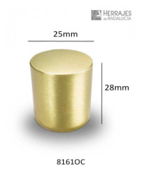 Mini pomo redondo oro cepillado 28x25mm