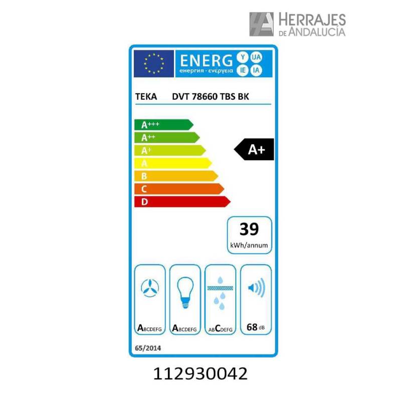 Campana vertical 70 cm A+ aspiración Dual | Herrajes de Andalucía
