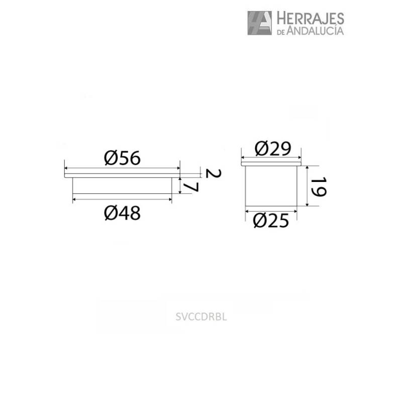 Kit puerta corredera cazoleta uñero blanco-Herrajes de Andalucía
