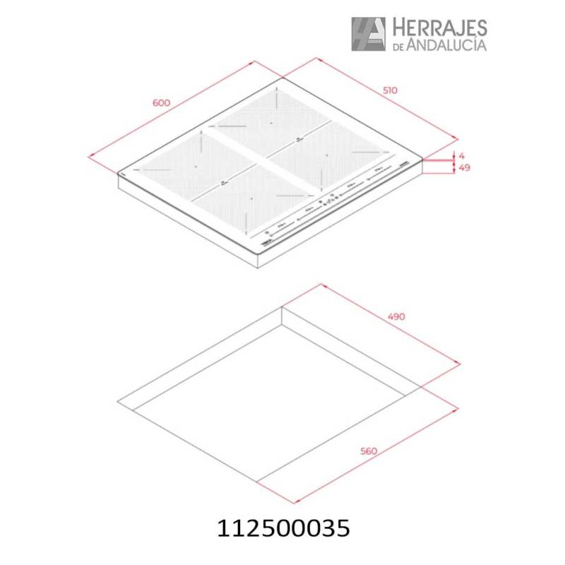 Placa inducción Teka Flex IZF 64600BK-Herrajes de Andalucía