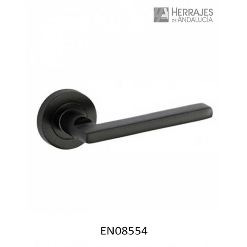 Manivela modelo Rental con roseta en negro-Herrajes de Andalucía
