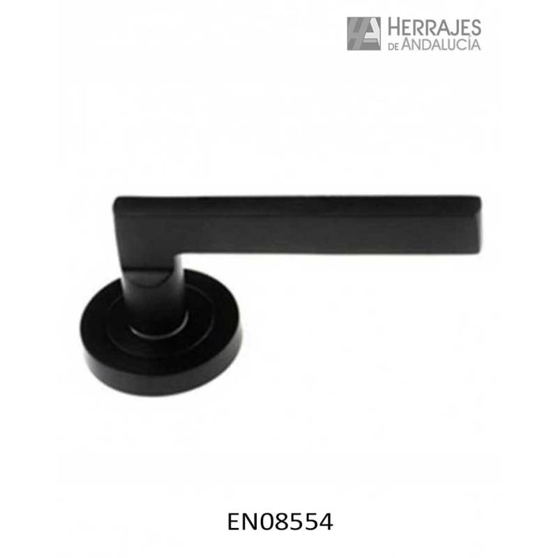 Manivela modelo Rental con roseta en negro-Herrajes de Andalucía