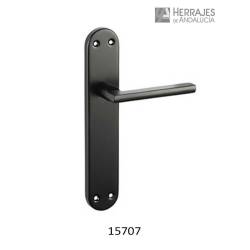 Juego Manivela Rental Aluminio Negro | Herrajes de Andalucía