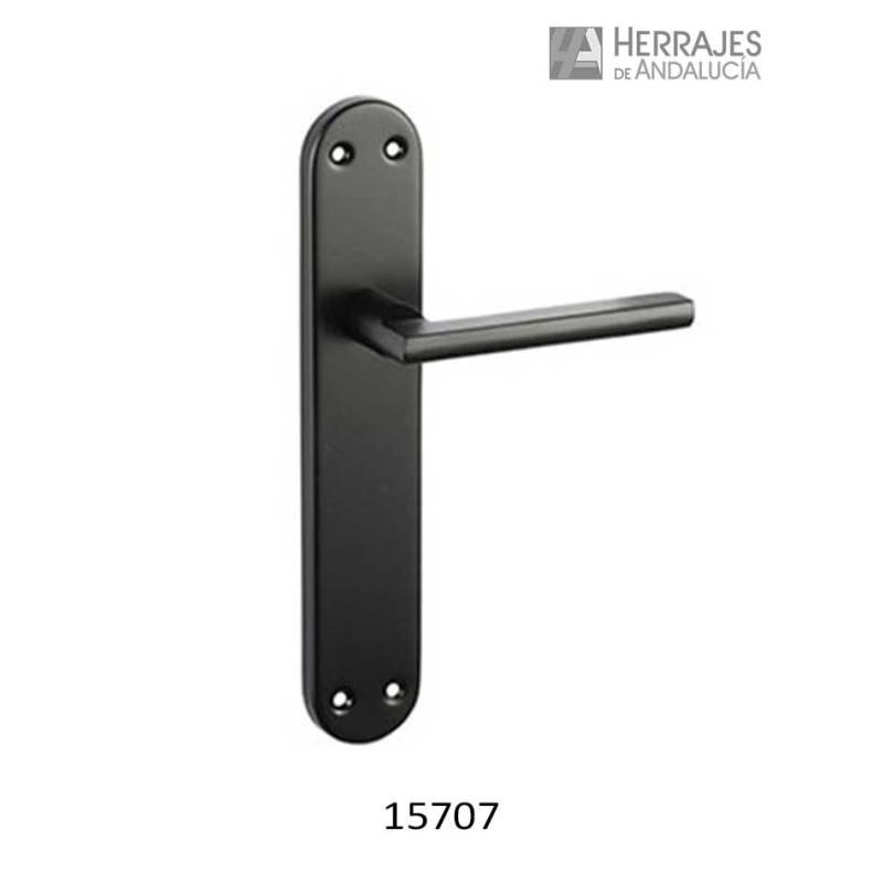 Juego Manivela Rental Aluminio Negro | Herrajes de Andalucía