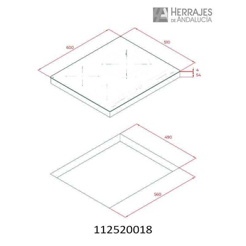 Placa de inducción 3 zonas con funciones avanzadas | Herrajes de Andalucía